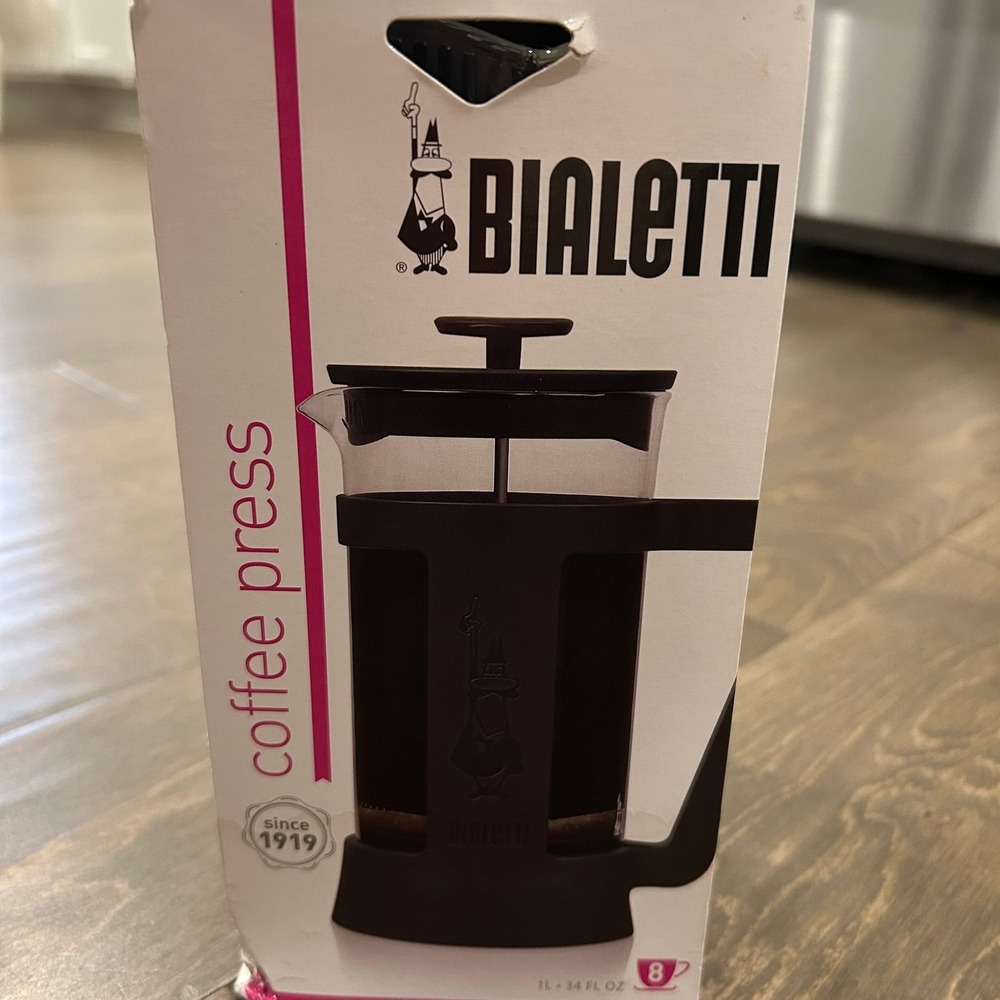 Bialetti Coffee Press Smart, French Press. borosilicate glass L - 34‎ Oz (8-cup)